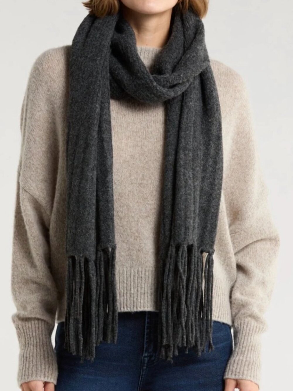 NEW BCBGeneration Fringe Trim Muffler Scarf